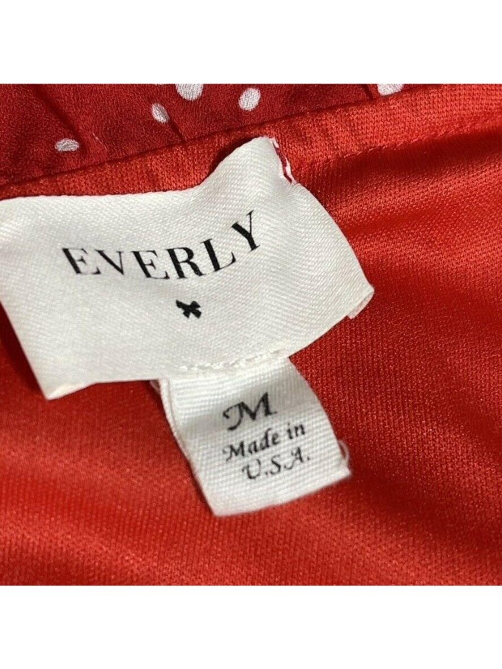 Everly Size M Red One Shoulder Polka Dot Romper - Picture 3 of 4